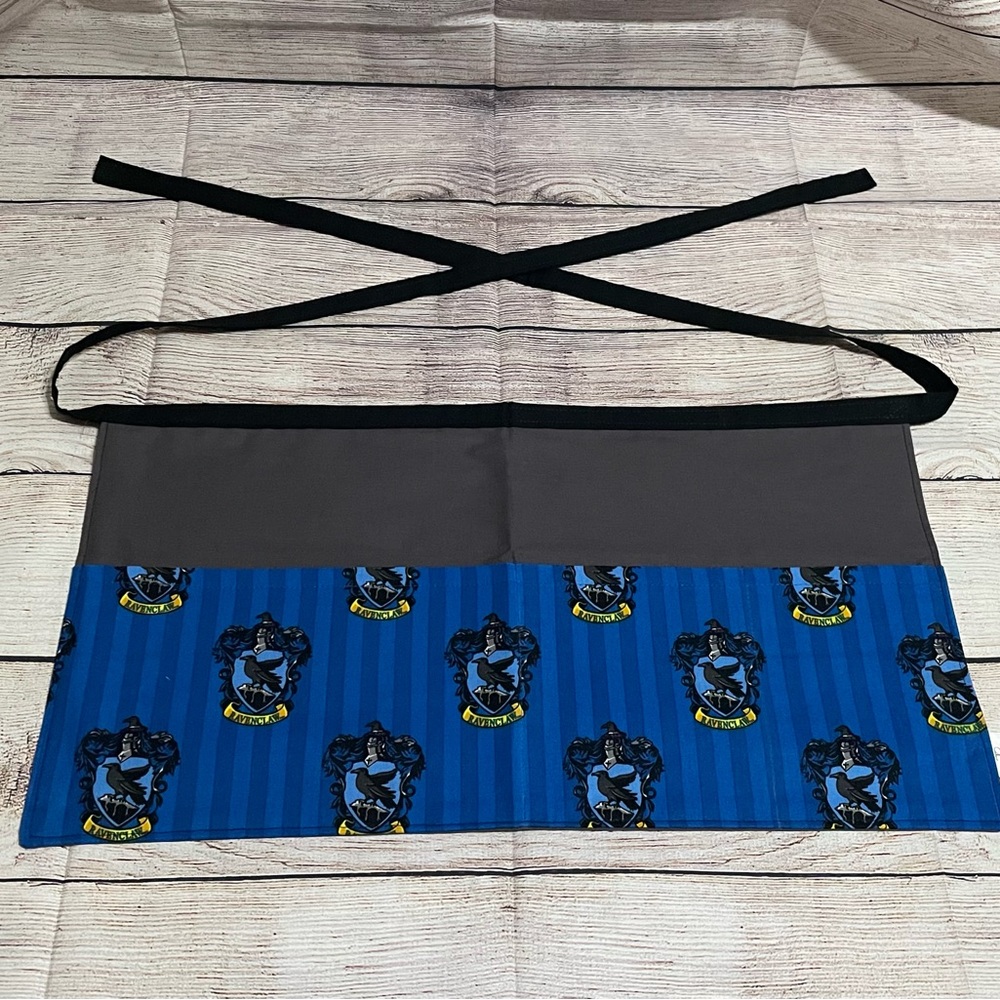 Ravenclaw-Inspired House Waist Half Apron with Pockets